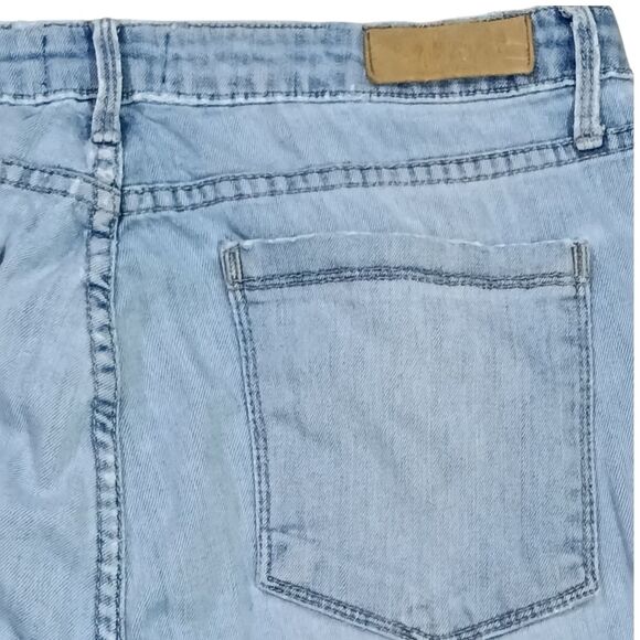 Parker Smith Light Wash Denim Relaxed Straight Jeans Women's Size 32W High Rise - Picture 5 of 8